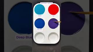 Create 4 colors from 2 colors : Viridian + Red #mix #asmr #colors #mixing #satisfying #relaxing