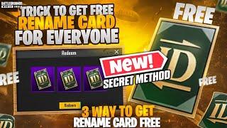 How To Get Free Rename Card In Bgmi | Bgmi Free Redeem Card Kaise Le | How to get rename card PUBG