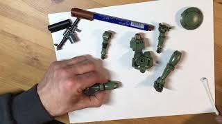 Gunpla Time Lapse - HGAC 1/144 OZ-06MS LEO (panel lining & top coat)