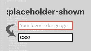 Change the style of an input based on if there is a placeholder