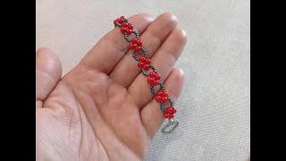 Браслет з бісеру та бусин для початківців.Beaded bracelet for beginners