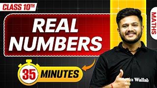 Real Numbers in 35 Minutes || Mind Map Series for Class 10th