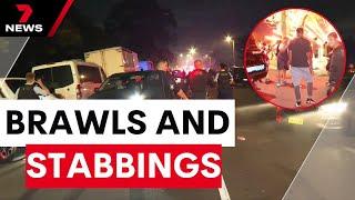 Illegal fireworks displays, brawls and stabbings | 7NEWS