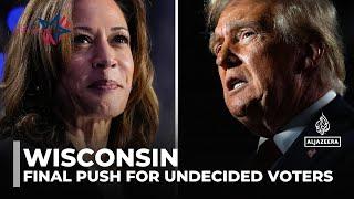 Final push for undecided voters: Candidates seek support in swing state of Wisconsin