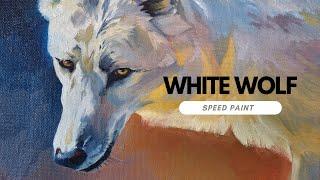 White Wolf Painting #oilpainting #art #artist #wolf