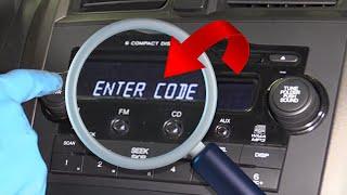 2007 Honda CRV Radio Code