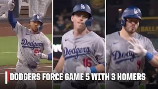 DODGERS FORCE GAME 5  Mookie Betts, Will Smith & Gavin Lux each go yard in the shutout | ESPN MLB