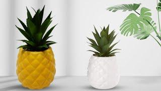 Cement Craft Ideas So EASY Anyone Can Make a Pineapple Flower Pot!