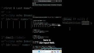 Use PHP to Set HTML Form Values  - Dynamic Web Development! #php #programming #webapp
