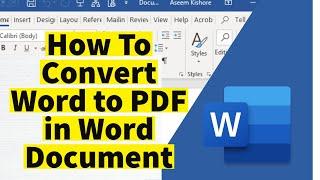 How to Convert Word to PDF in Microsoft Word (2022)