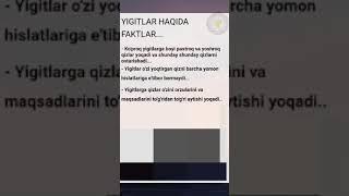 Yigitlar haqida faktlar