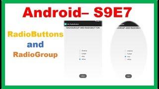 Android S9E7 : RadioButtons and RadioGroup Tutorial