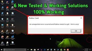 How to fix "Roblox Crash: An unexpected error occurred and roblox needs to quit. We're sorry" 2023