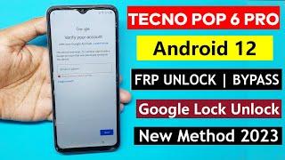 Tecno Pop 6 Pro FRP Bypass Android 12 | Tecno Pop 6 Pro BE8 Frp Bypass Without Pc