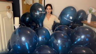 Blowing up a room full of my own brand Little P’s World balloons