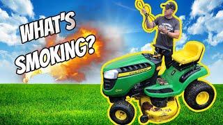 HOW-TO Replace The Drive Belt On A John Deere Riding Mower That Smokes When Engaging Drive Wheels!