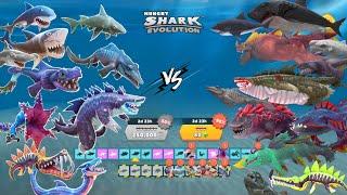 Hungry Shark Evolution - All Sharks Vs All Enemy Sharks - All Sharks Unlocked