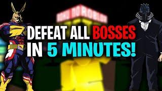 Defeating Every Single Boss in Less Than 5 Minutes! | Boku No Roblox Remastered