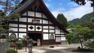 Train to Enzan in Yamanashi, Japan. Lunch at restaurant Soba Maru. temples. 塩山のそば丸レストラン、武田信玄のお寺