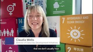 #UNDataForum Data Dispatch: Development Initiative's Claudia Wells