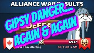 Seven Days Hunting 7DH vs BD GD SM Gipsy Danger - Sep 29  Savaş ️ Empires and Puzzles Alliance War