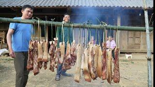 Pork to celebrate the uncles visiting Robert's family. Green forest life