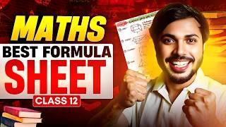 Maths FREE Formula Sheet Class 12  Score 100/100 in Maths ⏰ CBSE Boards 2024-25