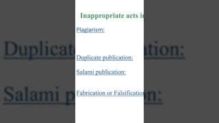 Questionable research practices and misconduct #plagiarism #salami #fraud #fabrication #qrp #data