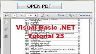 Visual Basic .NET Tutorial 25 - How to open and show a PDF file inside VB.NET Form