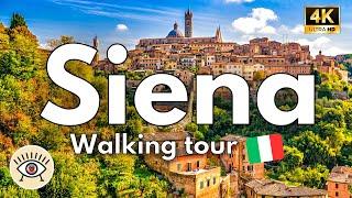  SIENA Italy (4K)  БЕСПЛАТНАЯ ПЕШАЯ ЭКСКУРСИЯ с СУБТИТРАМИ - август 2023 г.