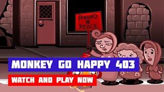 Monkey GO Happy: Stage 403 — Women's Day · Game · Walkthrough