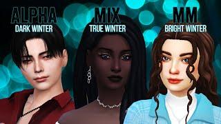 Personal Color : Winters ️ | The Sims 4 CAS CC Showcase