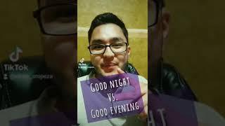 Good night vs. Good evening ¡Gran diferencia! #aprende #english #shorts