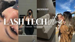 LASH TECH VLOG | MINI TUTORIALS + NEW COUCH + TEXAS TRIP