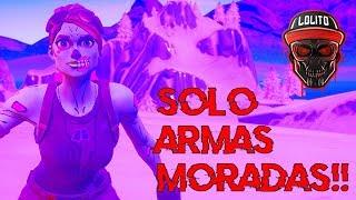 ¡GANANDO SOLO con ARMAS MORADAS!  ~ FORTNITE