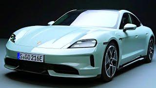 NEW Porsche Taycan 2025 revealed (Shade Green Metallic) - Driving, Exterior, and Interior