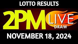 Lotto Result Today 2:00 pm draw November 18, 2024 Monday PCSO LIVE