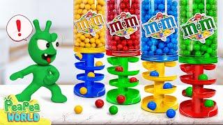 Pea Pea Playing with Colorful Candy Vending Machine Cartoon For Kids  Pea Pea World