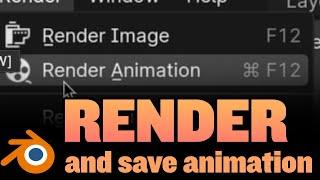 How to Render and Save an animation in Blender (Basics)