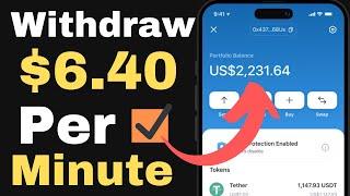 Earn $6.40 Per Minute || New USDT Legit Website || Make Money online 2024