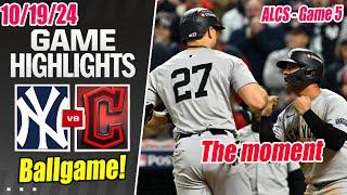 Yankees vs Guardians [ALCS] Game 5 Innings [8th + 9th] Highlights Oct 19, 2024 | MLB Playoffs 2024