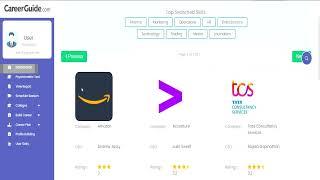 Explore Various features of CareerGuide dashboard for college students