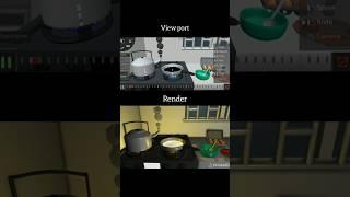 Cooking 3D animation on mobile with Prisma 3D app #3d #anime #app #prisma3d