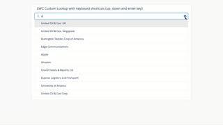 LWC Custom Lookup with keyboard shortcuts (up, down and enter key)