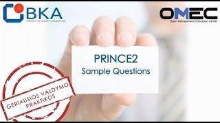 Geriausios valdymo praktikos - PRINCE2® sample questions