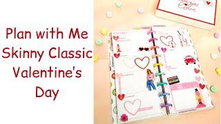 HAPPY PLANNER® SKINNY CLASSIC VALENTINE’S | PLAN WITH ME