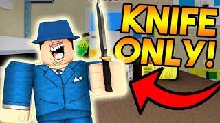 ATTEMPTING THE KNIFE ONLY CHALLENGE ON ARSENAL! (ROBLOX)