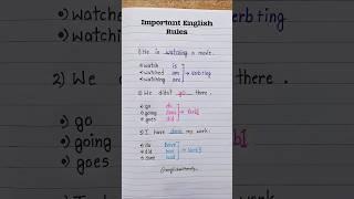 Very Important  Rules  #english #ed#grammar #englishtips