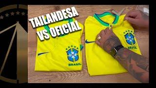 Camisa de time Tailandesa 1:1 x Camisa oficial do Brasil 2022 - Tire suas conclusões.