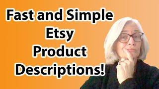 Using Chat GPT to write Etsy and ecommerce product description templates